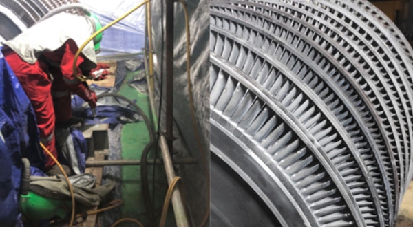 Rotor Turbine Blasting Cleaning